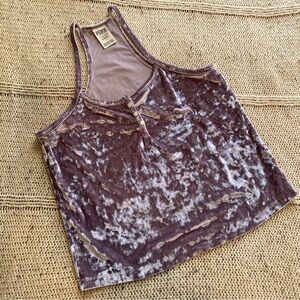 Pink Victorias Secret Lilac purple Velvet Tank Top